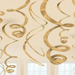 Swirls Gull Hengende Dekorasjon