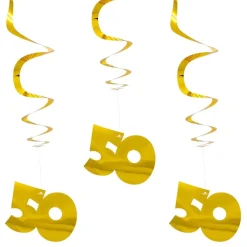 Swirls 50 Gull Hengende Dekorasjon
