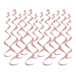Swirls Metallic Roségull Hengende Dekorasjon