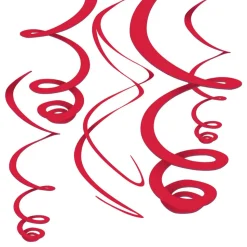Swirls Rød Hengende Dekorasjon