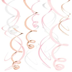 Swirls Roségull Blush Takdekorasjon