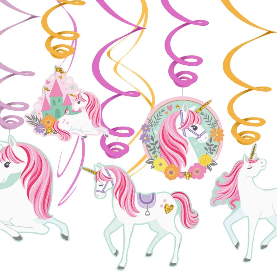 Swirls Unicorn Party Hengende Dekorasjon