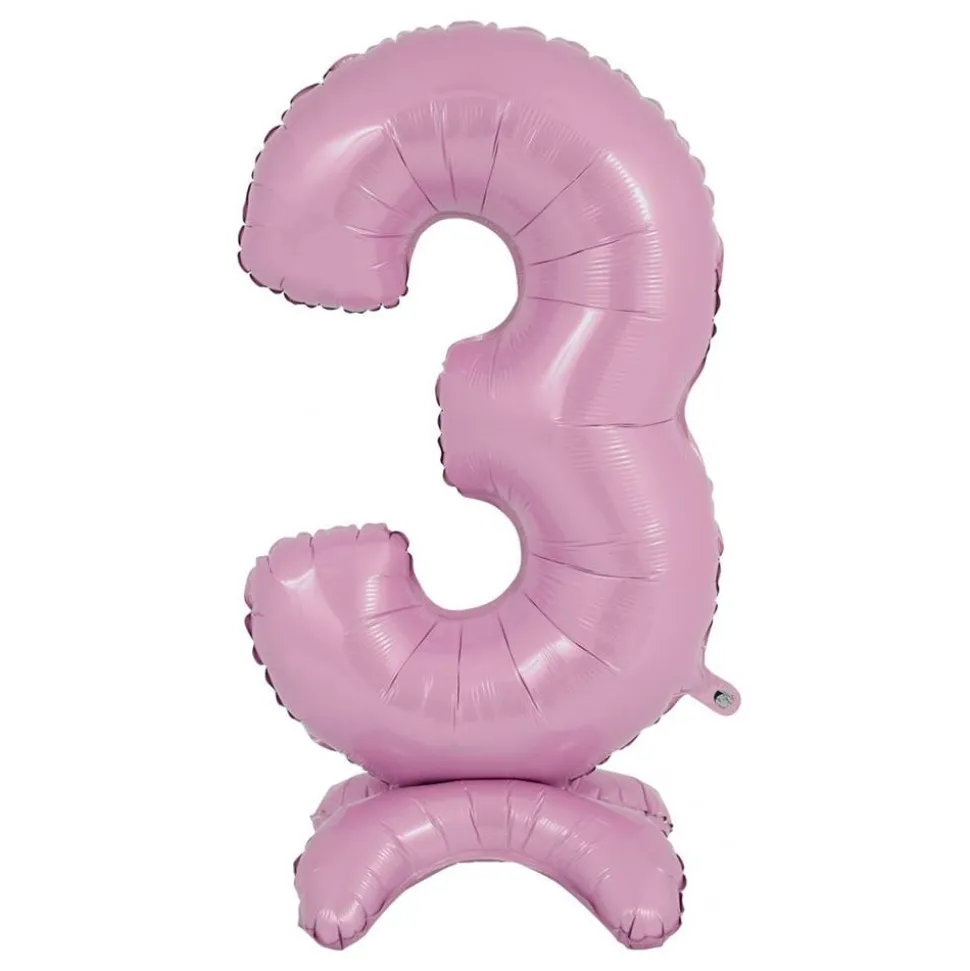 Tallballong med Stativ Pastellrosa