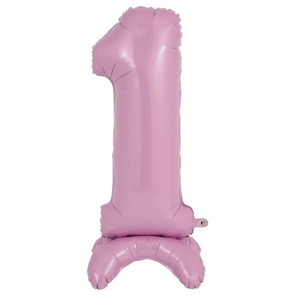 Tallballong med Stativ Pastellrosa