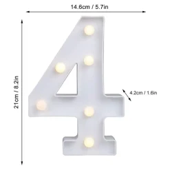 Tall Hvit med LED-belysning