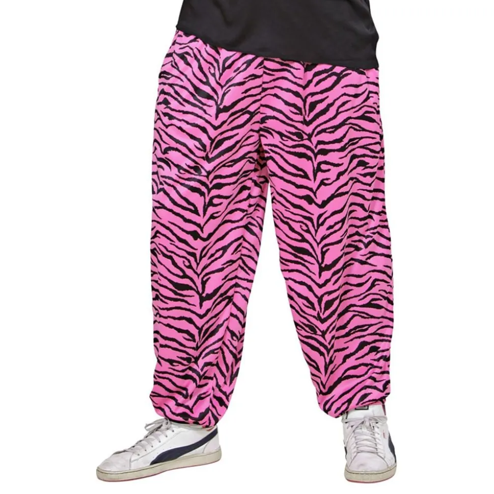 80-talls Baggy Bukser Zebra Rosa