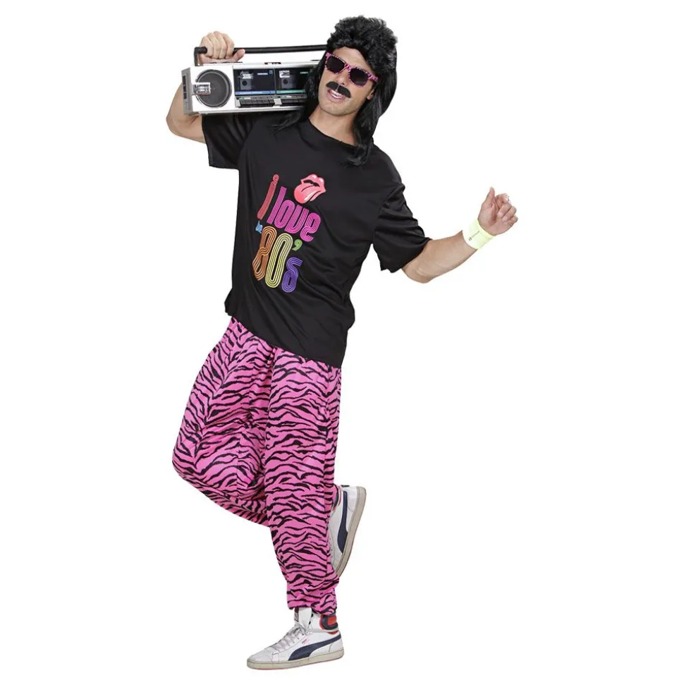 80-talls Baggy Bukser Zebra Rosa