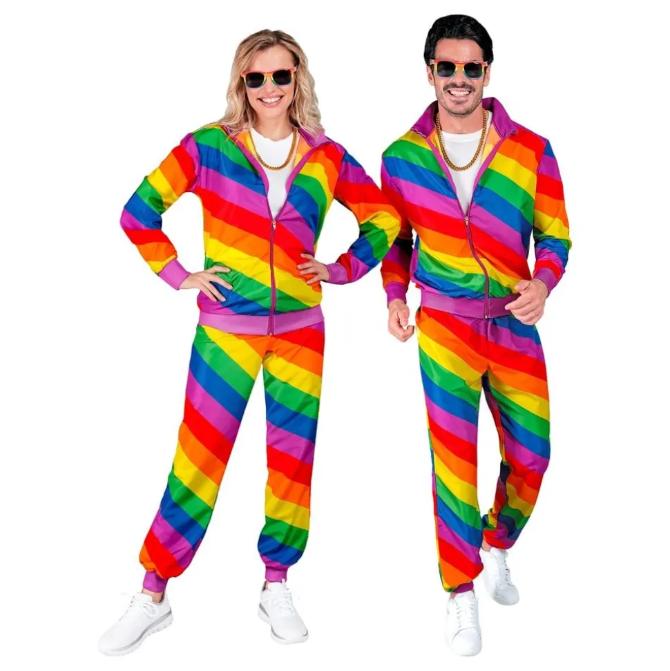80-talls Grilldress Regnbuefarget Kostyme