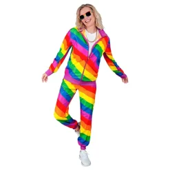 80-talls Grilldress Regnbuefarget Kostyme