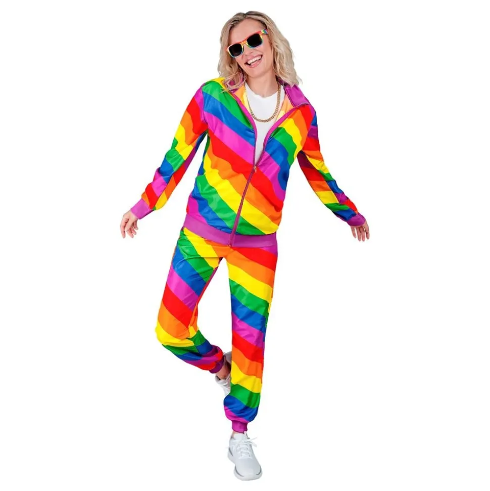 80-talls Grilldress Regnbuefarget Kostyme