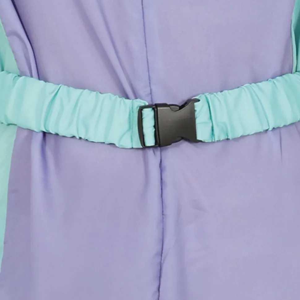 80-talls Skidress Lilla/Blå Dame Kostyme