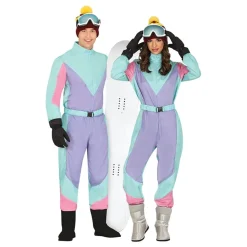 80-talls Skidress Lilla/Blå Herre Kostyme