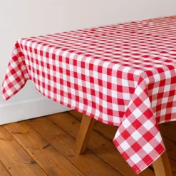Tekstilduk Bistro Rød/Hvit
