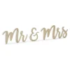 Trebokstaver Mr & Mrs Glitrende