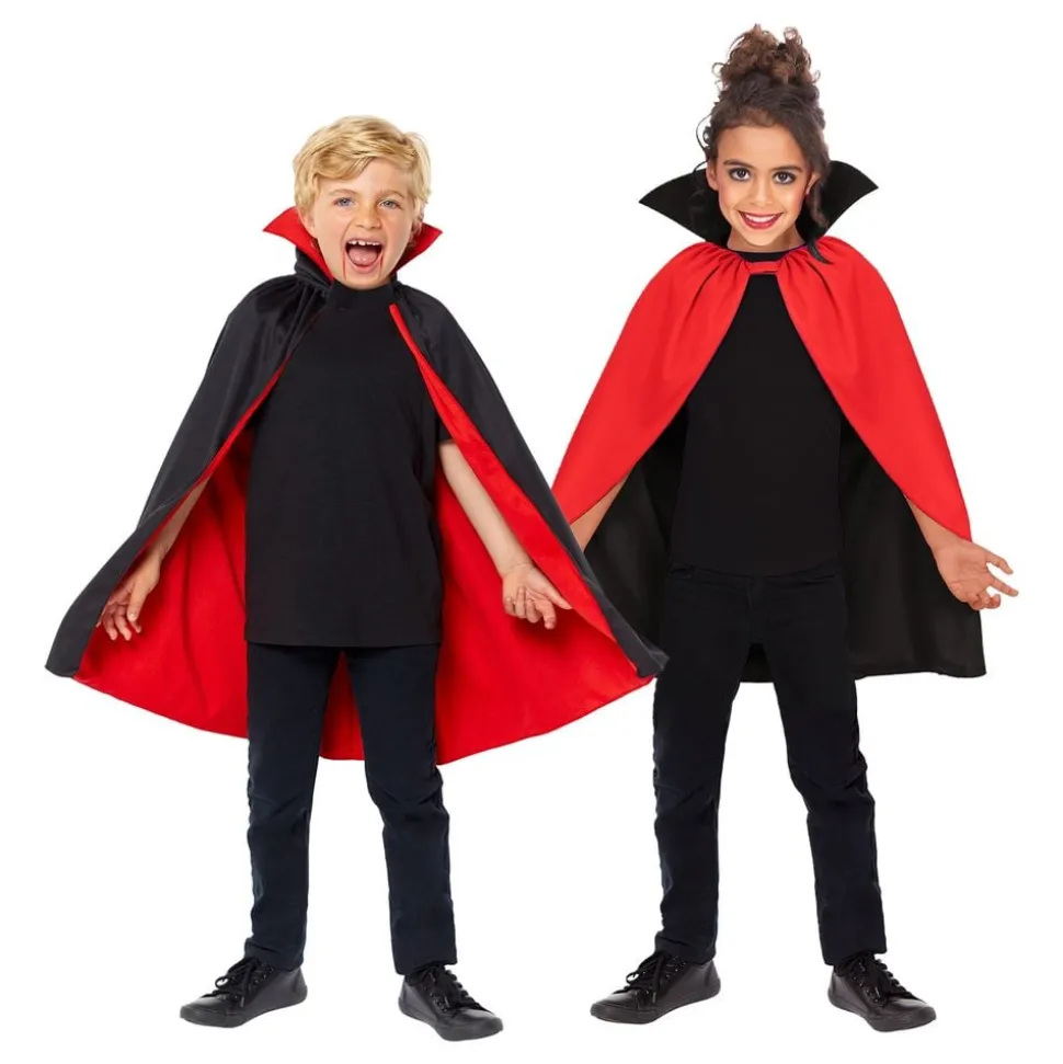 Vendbar cape for barn med krage