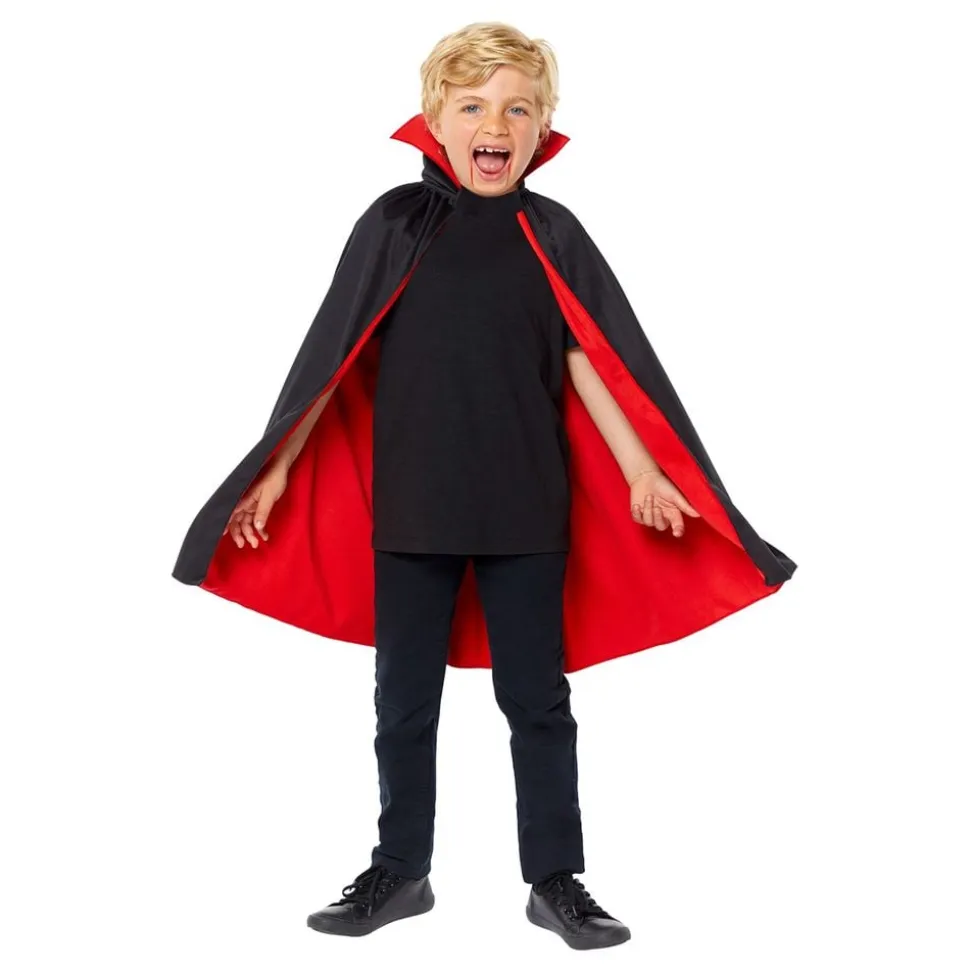 Vendbar cape for barn med krage
