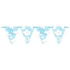 Vimpelgirlander Baby Shower Lyseblå