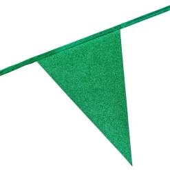 Vimpelgirlander Glitter Grønn