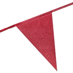 Vimpelgirlander Glitter Rød