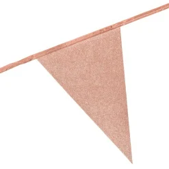 Vimpelgirlander Glitter Roségull