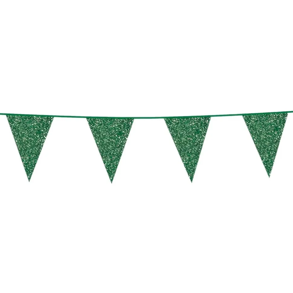 Vimpelgirlander Grønn Glitter