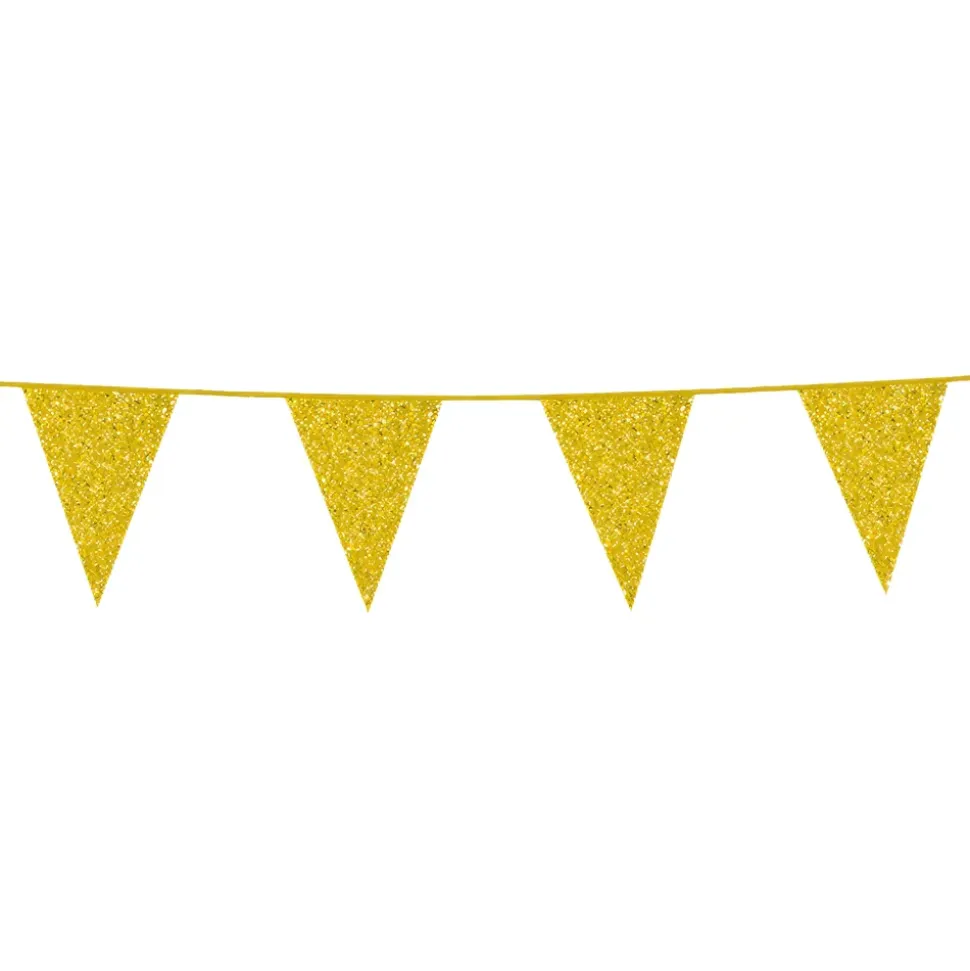 Vimpelgirlander Gull Glitter