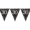Vimpelgirlander 30 Gull/Sølv Glitter