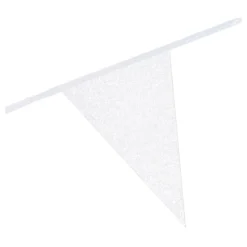 Vimpelgirlander Hvit Glitter