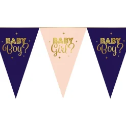 Vimpelgirlander i papp Gender Reveal