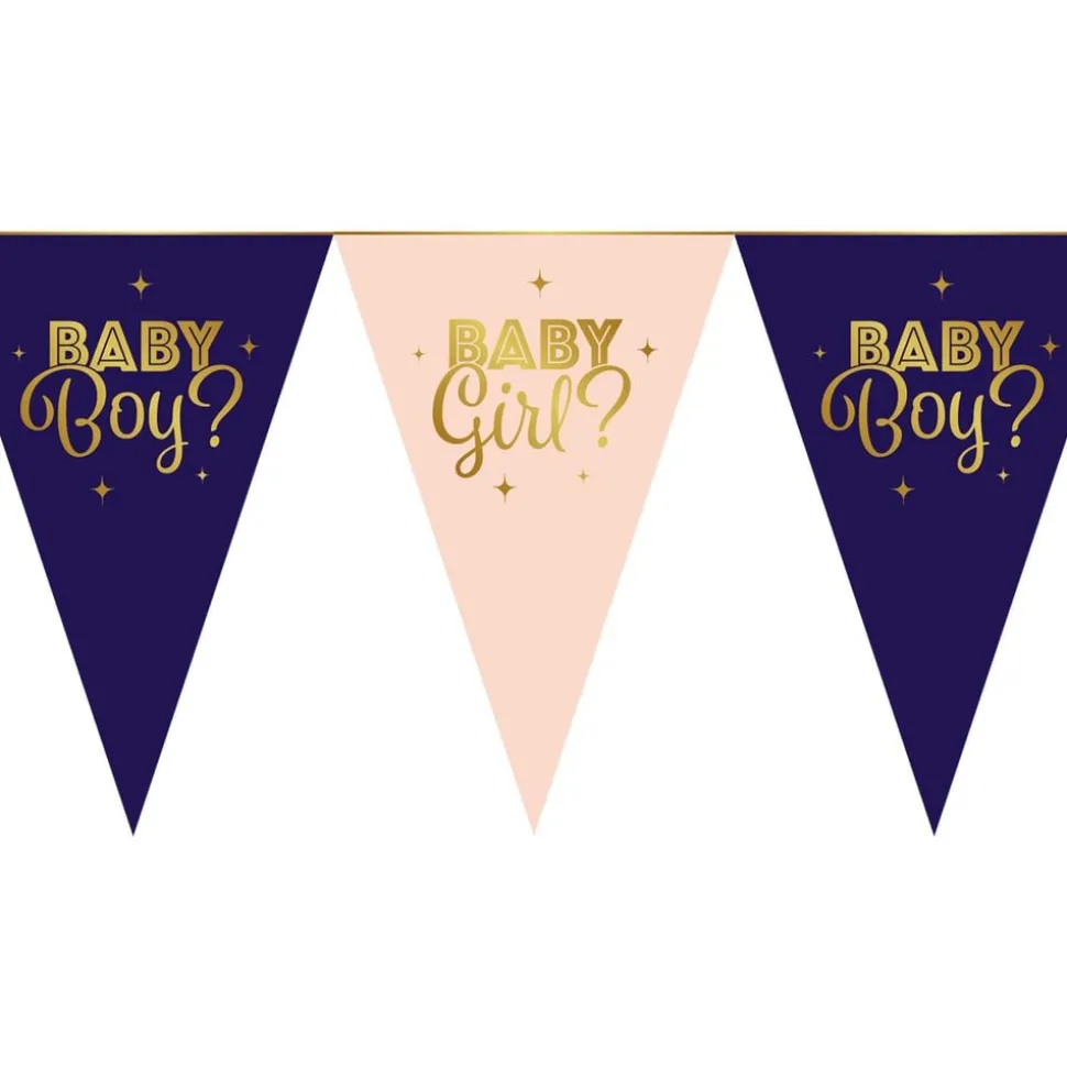Vimpelgirlander i papp Gender Reveal