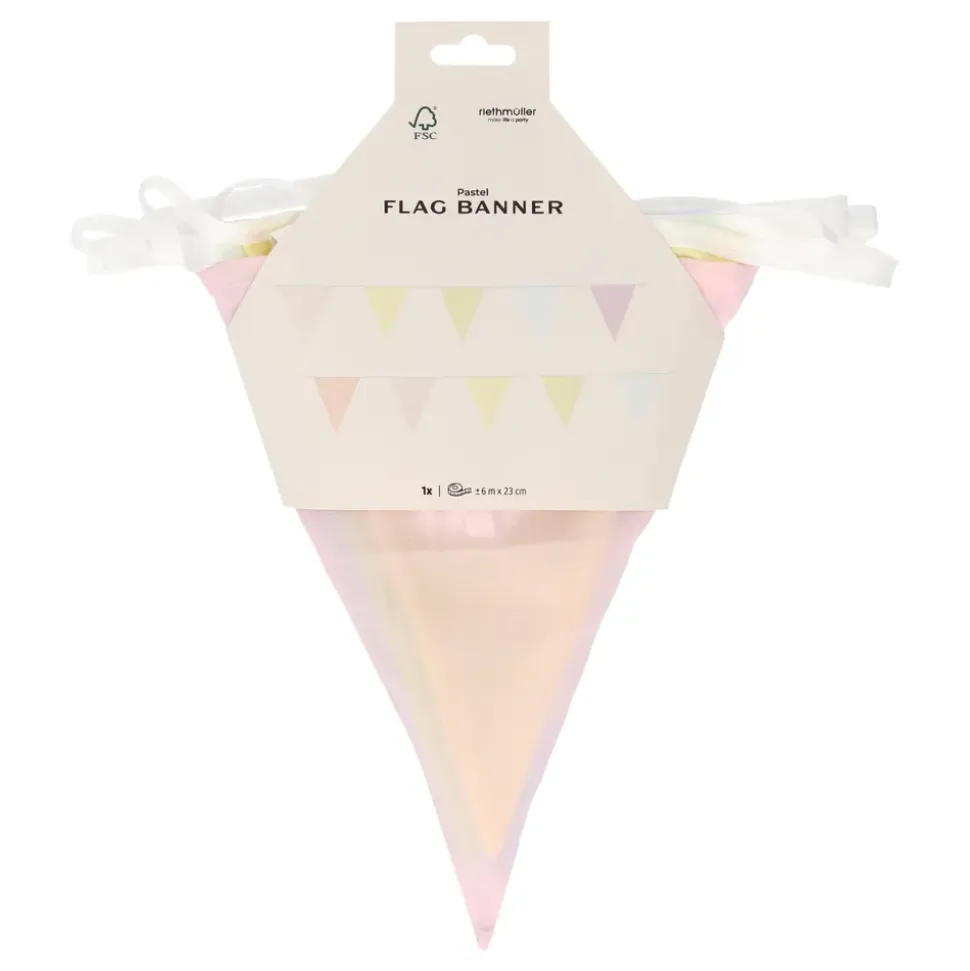 Vimpelgirlander i Stoff Dreamy Pastel