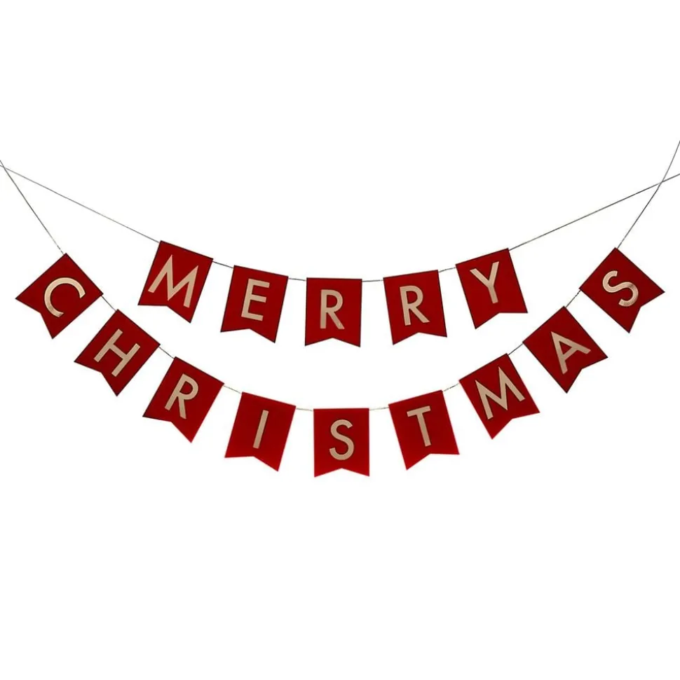 Vimpelgirlander Merry Christmas