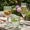 Vinglass i plast grønn