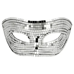 Øyemaske Disco Sølv