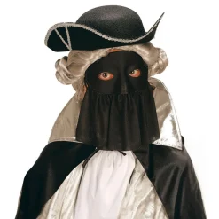 Øyemaske Svart med Slør